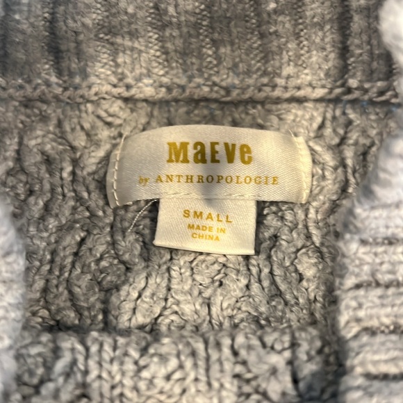 Maeve Twofer Grey Turtleneck with Crisp White Blouse Size Small - Picture 3 of 6